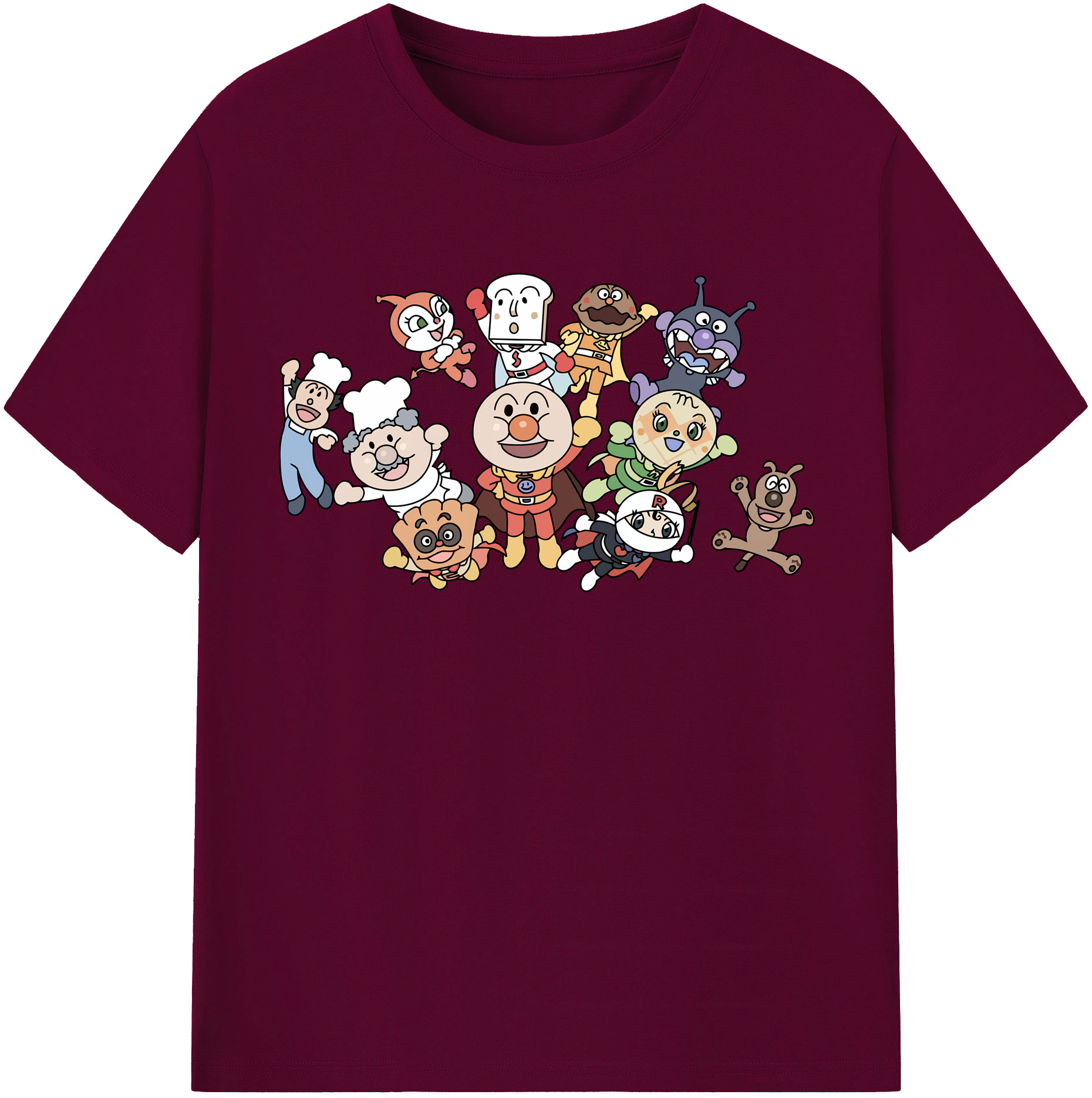 （画像用） アンパンマン Anpanman レディースカジュアルプリントTシャツ（綿100％）